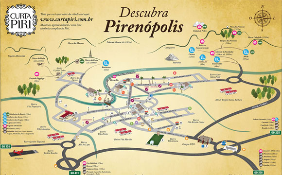 Mapa Turístico de Pirenópolis